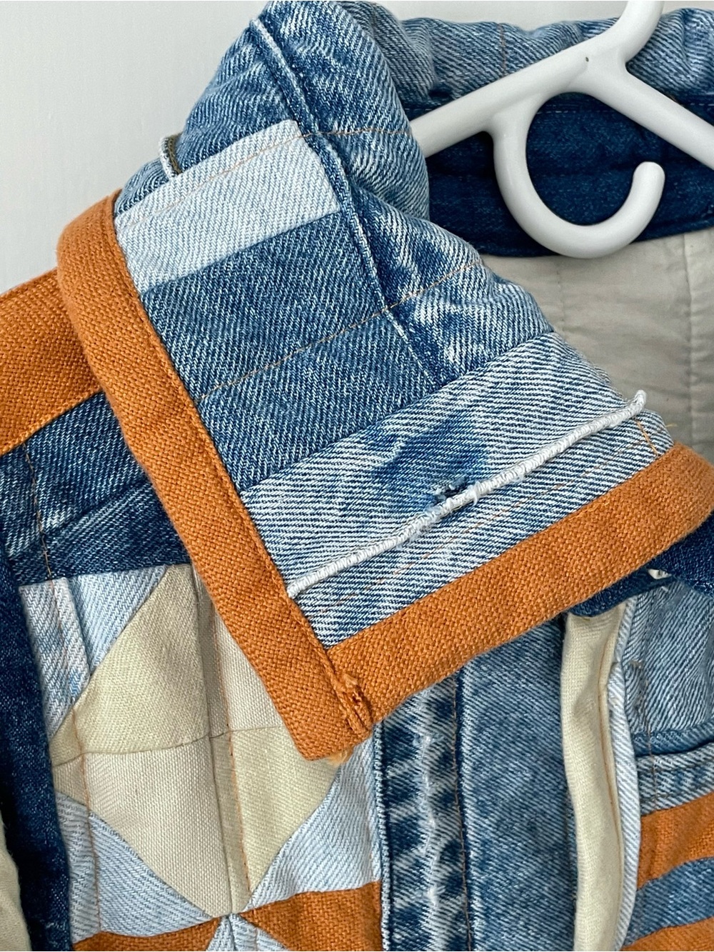 Stunning Handcrafted Upcycled Patchwork Custom Denim Jean Jacket - Picture 9 of 12